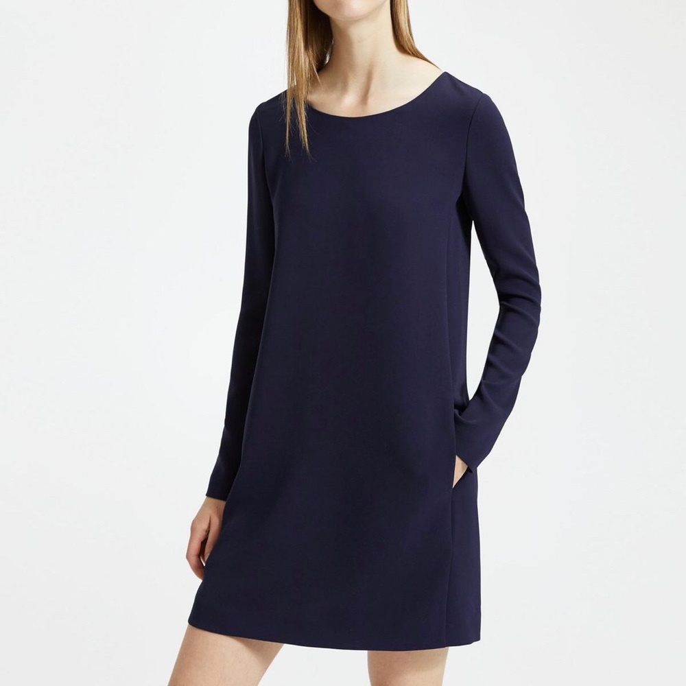 NEW! Theory Paneled Shirt Dress - Admiral Crepe
